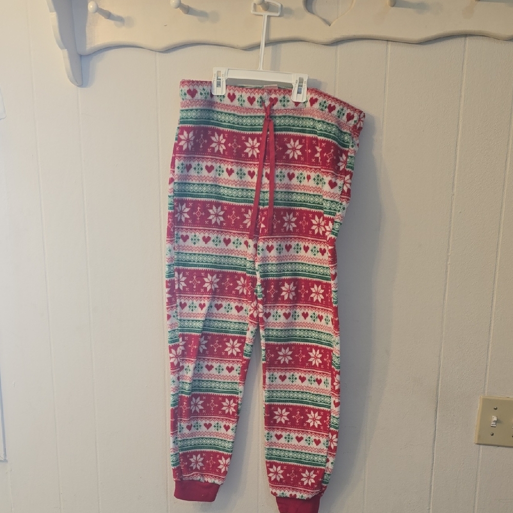 Secret Treasures Red and Green Plush Pajama Pants